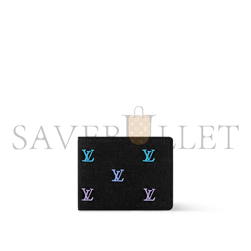 LOUIS VUITTON DENIM MULTIPLE WALLET M13964 (11*9*2cm)